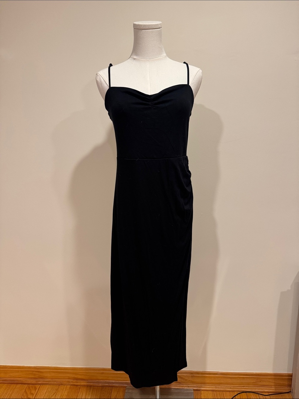 Wilfred Super Soft Black Spaghetti-Strap Maxi Dress